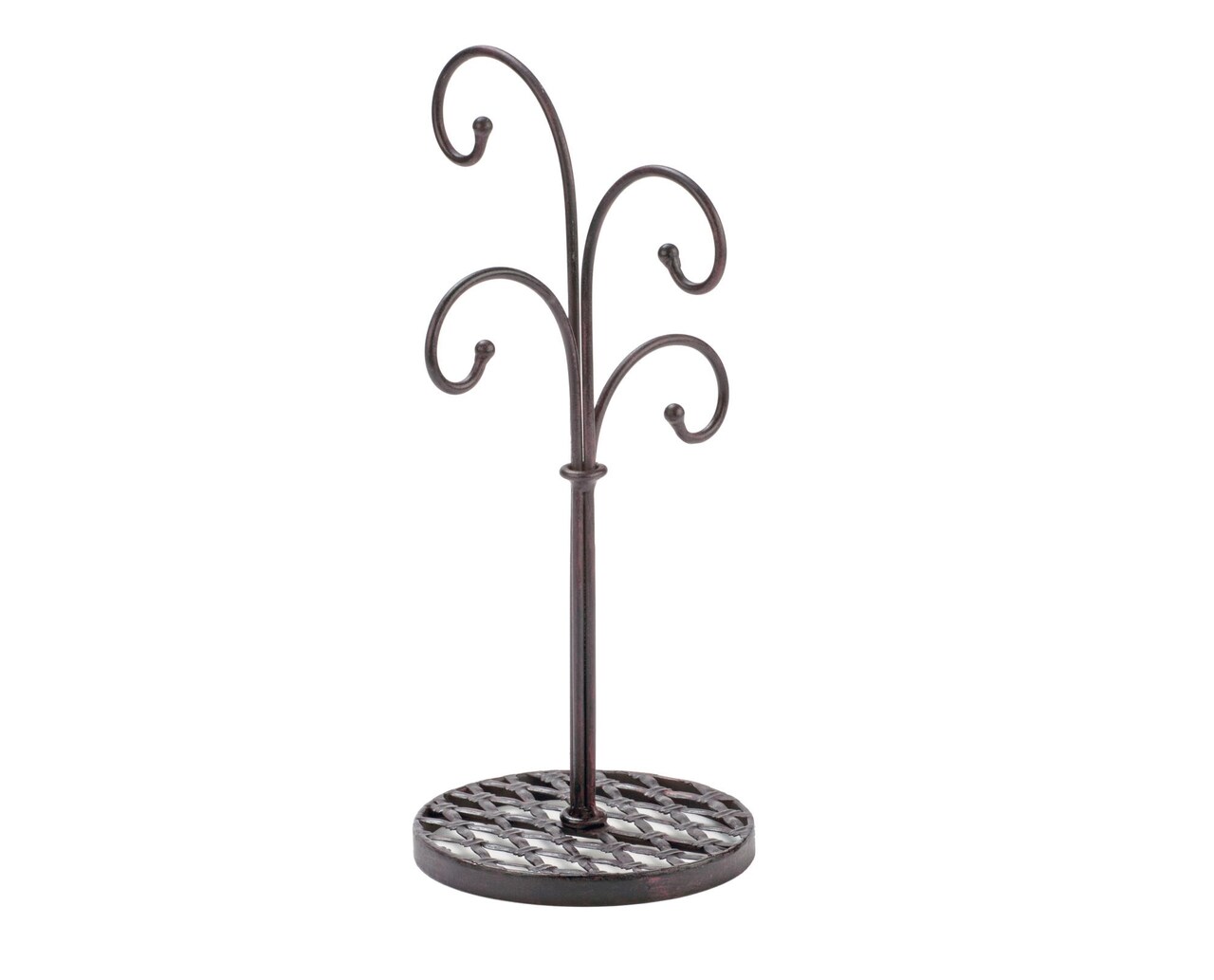 Tripar International 16" Brown Four Arm Modern Wrought Iron Mug Display Tree